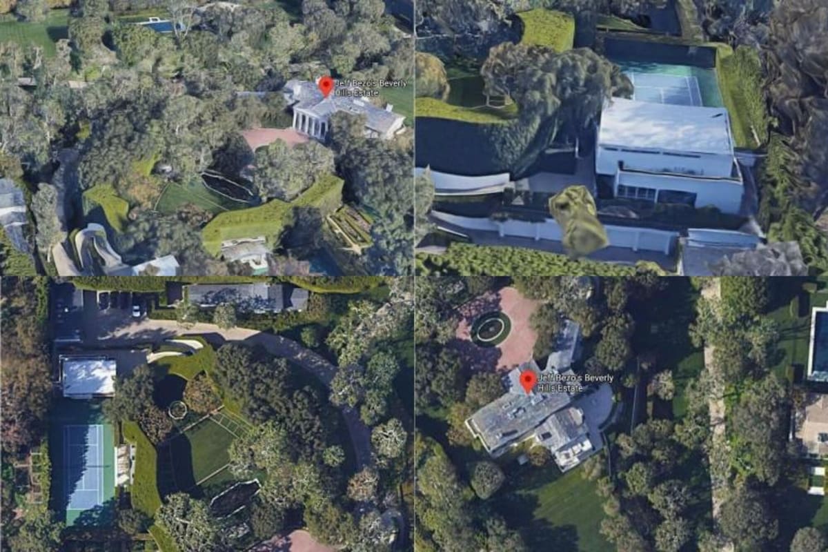 La residencia tiene un área de 13 mil metros cuadrados. Esta es la vista desde Google Maps.