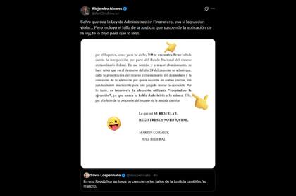 La respuesta de Alejandro Álvarez a Silvia Lospennato por la puesta en marcha de la Ley de Financiamiento Universitario