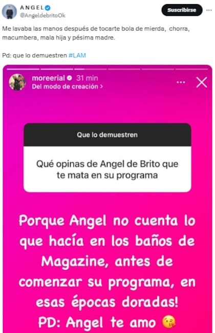 La respuesta de Ángel De Brito a Morena Rial