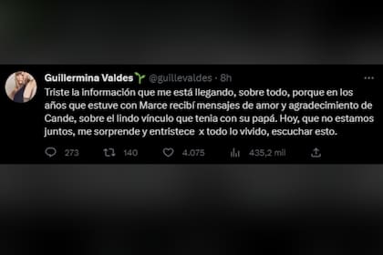 La respuesta de Guillermina Valdés (Captura Twitter @guillevaldes)