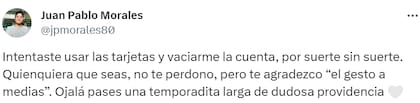 La respuesta de Juan Pablo Morales