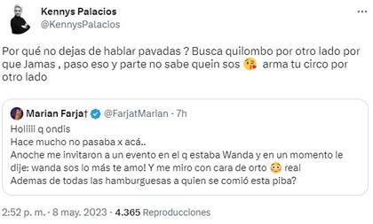 La respuesta de Kennys Palacios a Marian Farjat