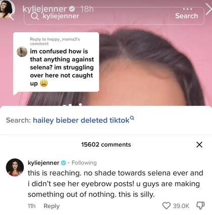 La respuesta de Kylie Jenner a la supuesta discusión con Selena Gomez