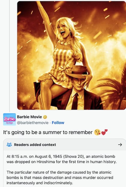 La respuesta de la cuenta oficial de Barbie Movie a uno de los memes
