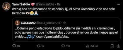 La respuesta de "La Sole" calmó las especulaciones y demostró buena relación pese a lo difundido