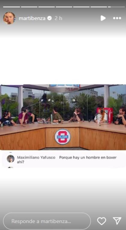 La respuesta de Marti luego de aparecer limpiando el vidrio de Olga
