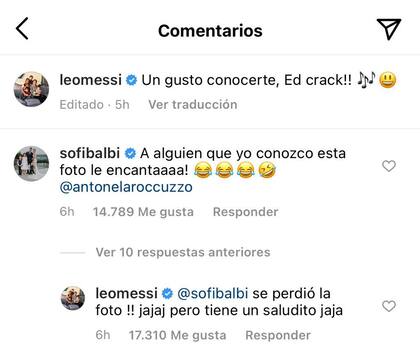 La respuesta de Messi a Sofi Balbi para consolar a Anto Roccuzzo