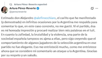 La respuesta de Pérez-Reverte a Finocchiaro