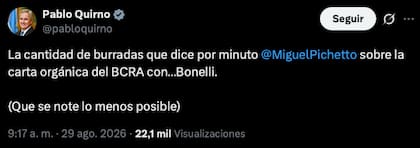La respuesta de Quirno a la entrevista