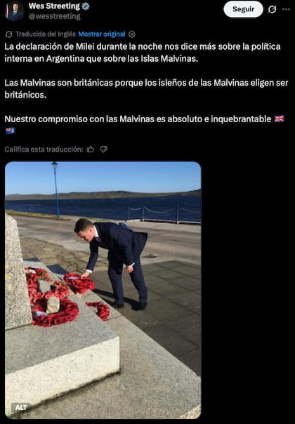 La respuesta de Wes Steeting al discurso de Milei