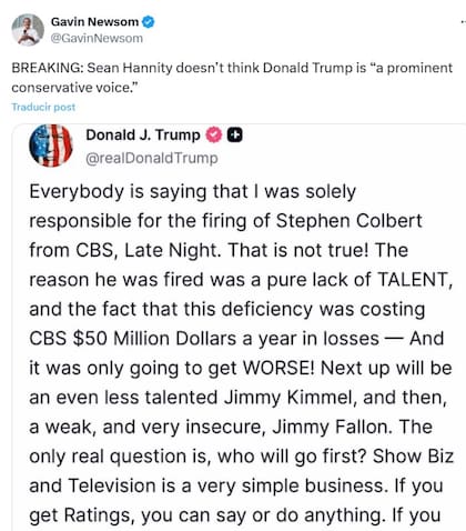 La respuesta del gobernador de California a Hannity