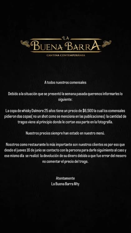 La respuesta del restaurante de Nuevo León