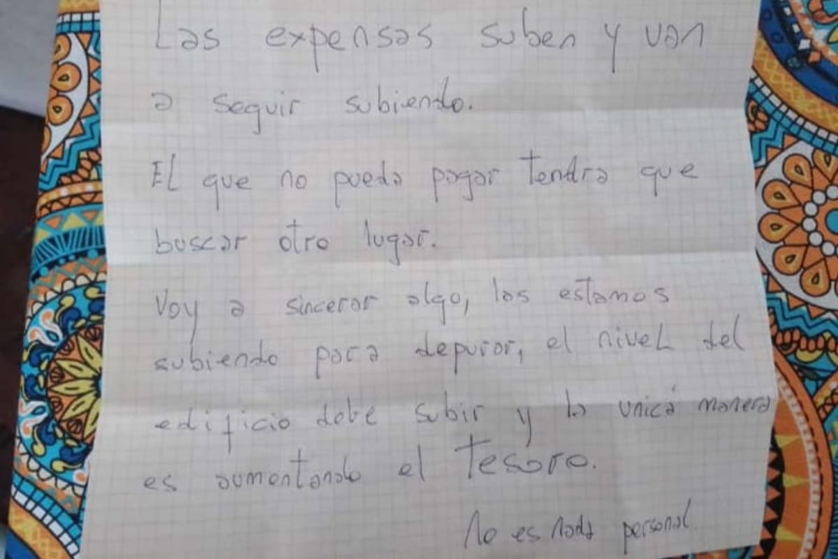 La respuesta viral de un vecino a la queja de una inquilina por el importante aumento de las expensas en el edificio