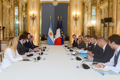 La reunión bilateral entre Javier Milei y Emmanuel Macron