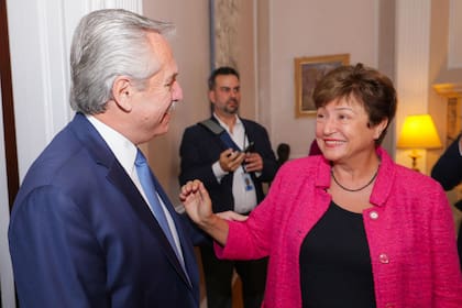 La reunión de Alberto Fernández con Kristalina Georgieva del FMI, semanas atrás