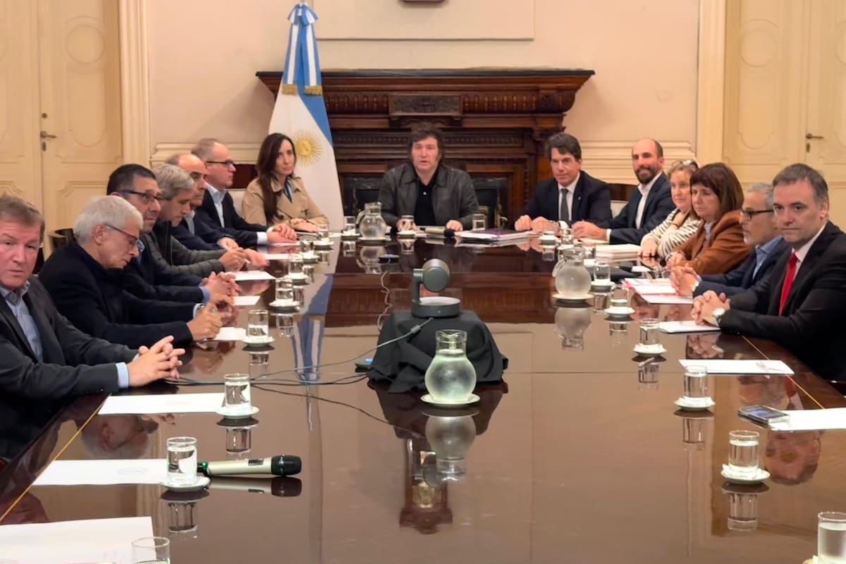 La reunión de gabinete encabezada por el presidente Javier Milei en Casa Rosada