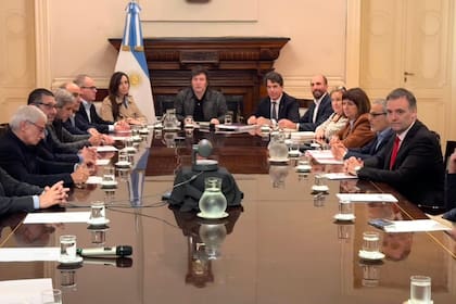 La reunión de gabinete encabezada por el presidente Javier Milei en Casa Rosada