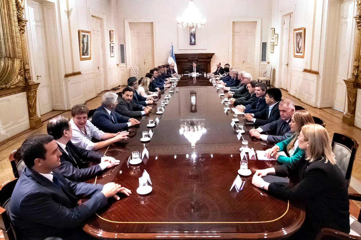 La reunión de los gobernadores, la semana pasada, en la Casa Rosada