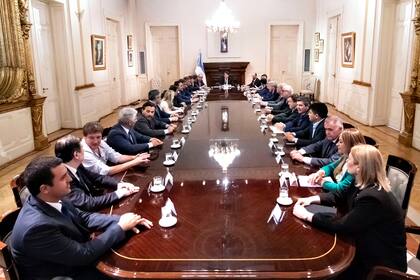La reunión de los gobernadores, la semana pasada, en la Casa Rosada