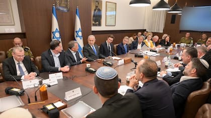 La reunión del gabinete israelí