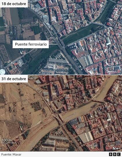 La riada cubrió de lodo gran parte de la provincia de Valencia