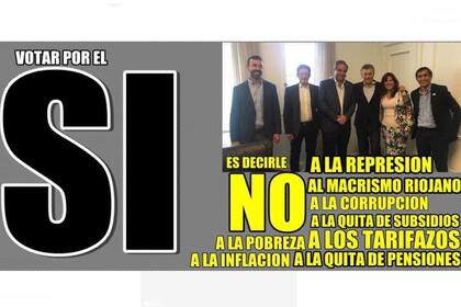 Uno de los afiches de la campaña por el "sí"