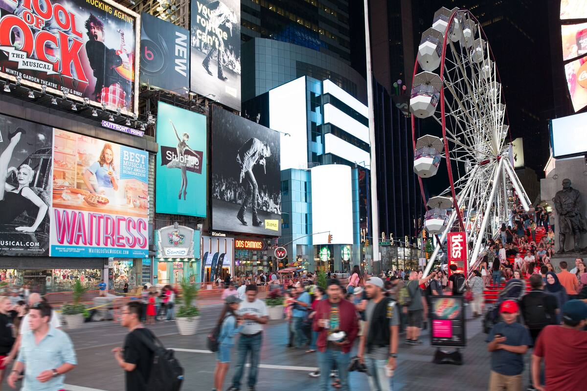 La rueda de Times Square, nueva atracción en Nueva York