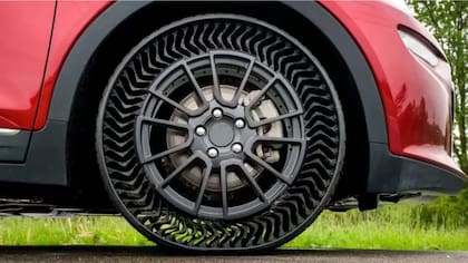 La rueda sin aire de Michelin.
