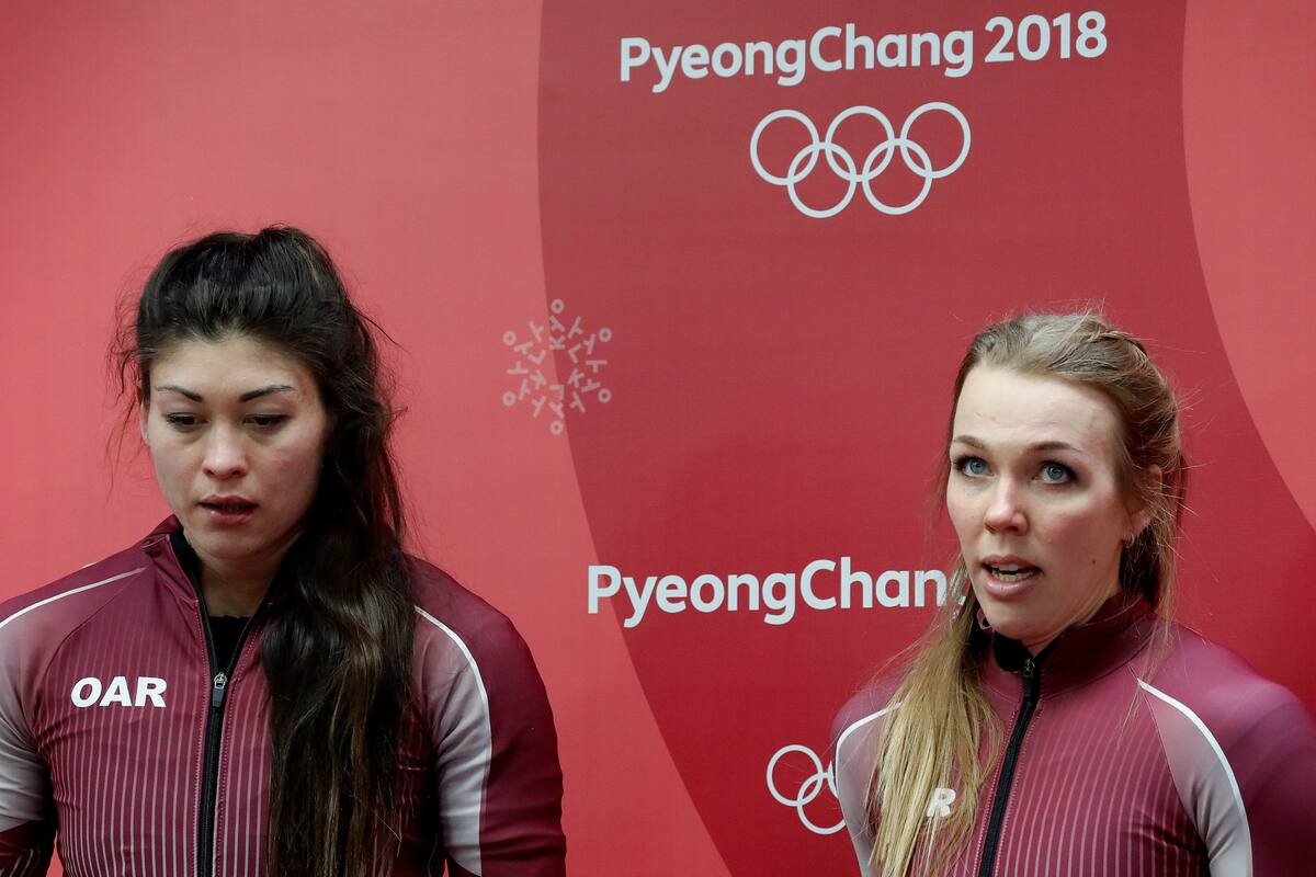 La rusa Sergeeva junto con su compañera Kocherzhova