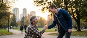 Proverbio árabe: “Para fortalecer el corazón no hay mejor ejercicio que agacharse para levantar a los que están caídos”