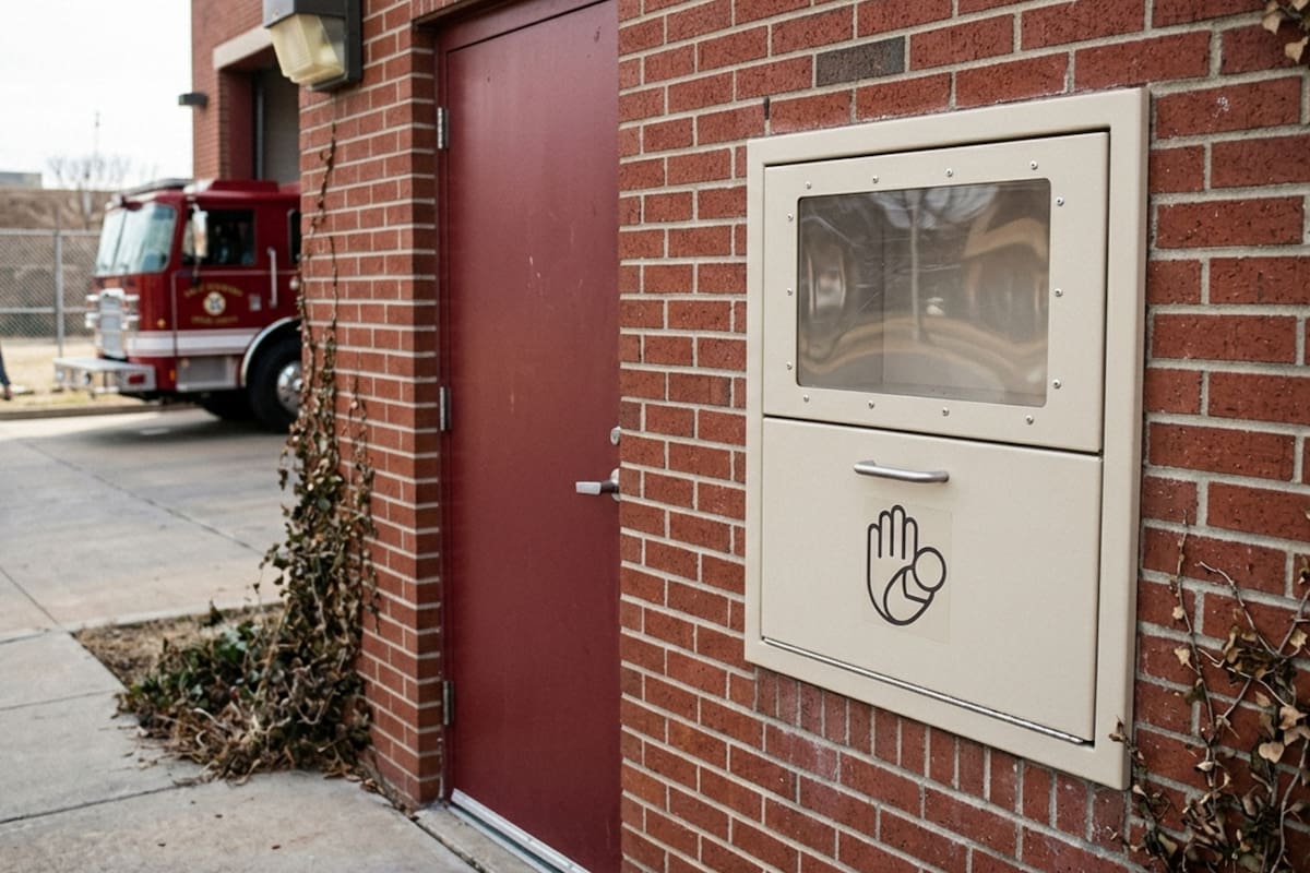 La Safe Haven Baby Box fue instalada en una estación de bomberos de Rowlett y permite la entrega legal y anónima de recién nacidos en situaciones de crisis