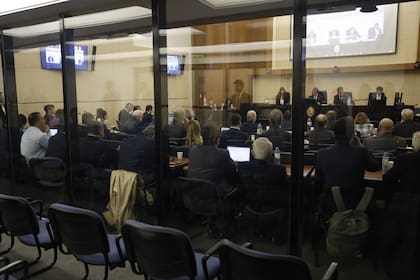 La sala AMIA donde se desarrolla el juicio