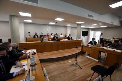 La sala de audiencias de los Tribunales de Río Cuarto, donde Marcelo Macarrón comenzó a ser enjuiciado como instigador del homicidio de su esposa, Nora Dalmasso