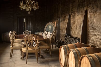 La sala de barricas oficia también de sala de degustación en la bodega
Graffigna Yanzón