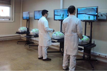 La sala de entrenamiento es la primera que se inaugura en un hospital público argentino y es la más grande del país