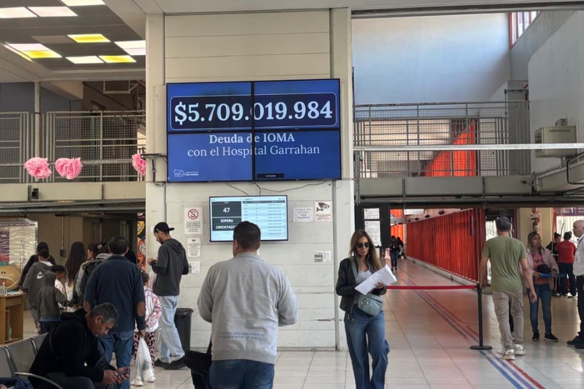 La sala de espera del Hospital Garrahan