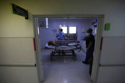 La sala de guardia del hospital de Olavarría durante el pico de la segunda ola de la pandemia. Foto de archivo.