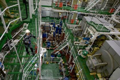 La sala del reactor del rompehielos nuclear Arktika