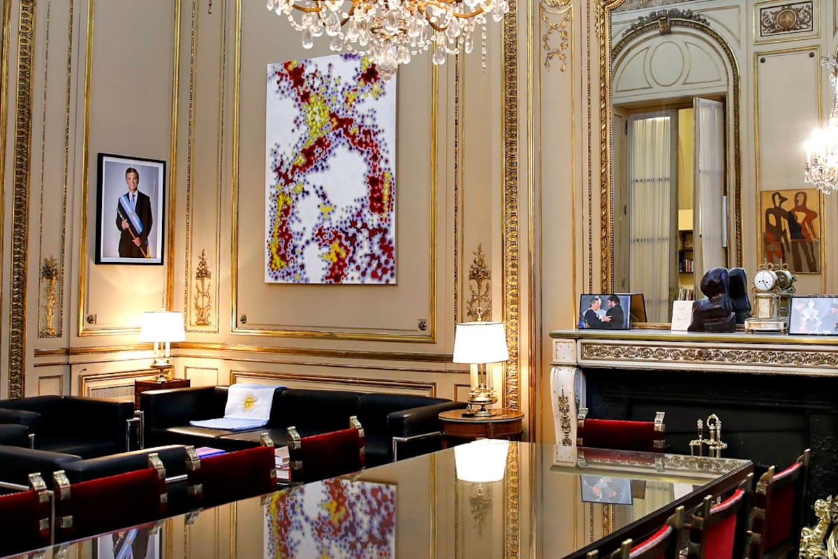 La Sala Marechal, actual despacho del secretario de cultura de la nación, conserva la distinguida decoración de otros tiempos