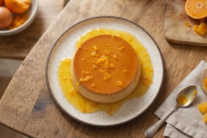 La salsa de naranja reemplaza al tradicional caramelo elaborado con azúcar (Foto: imagen ilustrativa con IA Gemini)