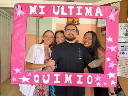 La satisfacción tras su última quimio.