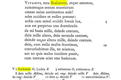 La Scaloneta, según Catulo