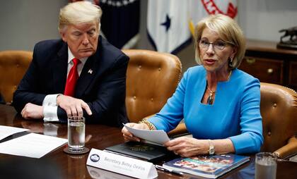 La secretaria de educación había estado en el cargo desde el inicio del mandato de Trump