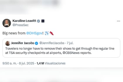 La secretaria de prensa de la Casa Blanca, Karoline Leavitt, anticipó un cambio por parte del DHS