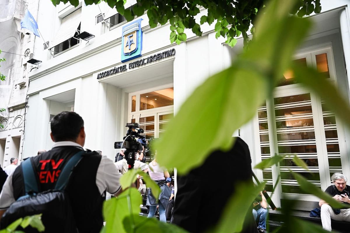 La sede de la AFA, durante uno de los allanamientos judiciales