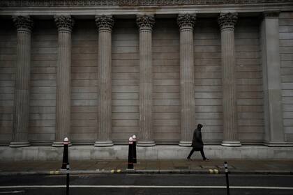 La sede del Banco de Inglaterra, Londres, 5 de enero del 2021.  (Foto AP/Matt Dunham, File)