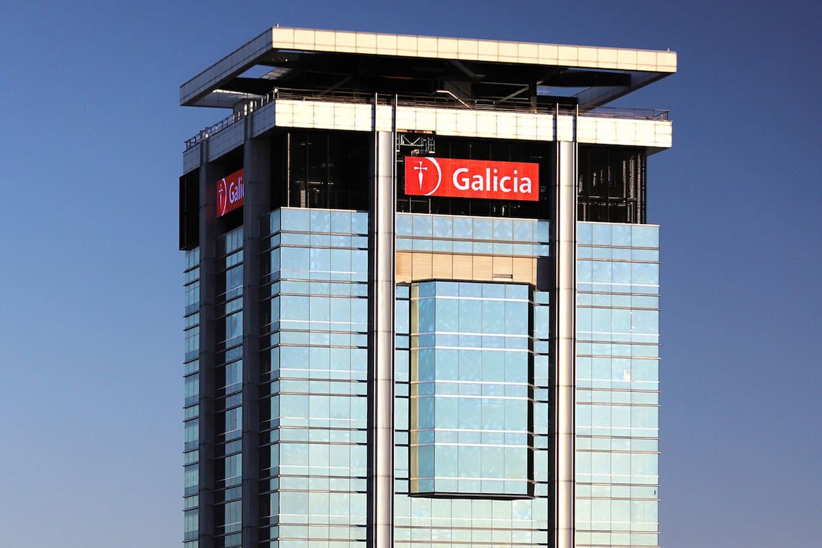 La sede del Banco Galicia, en el microcentro porteño