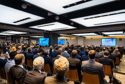 La sede del Bank of America, en el segundo día del "Argentina Week"
