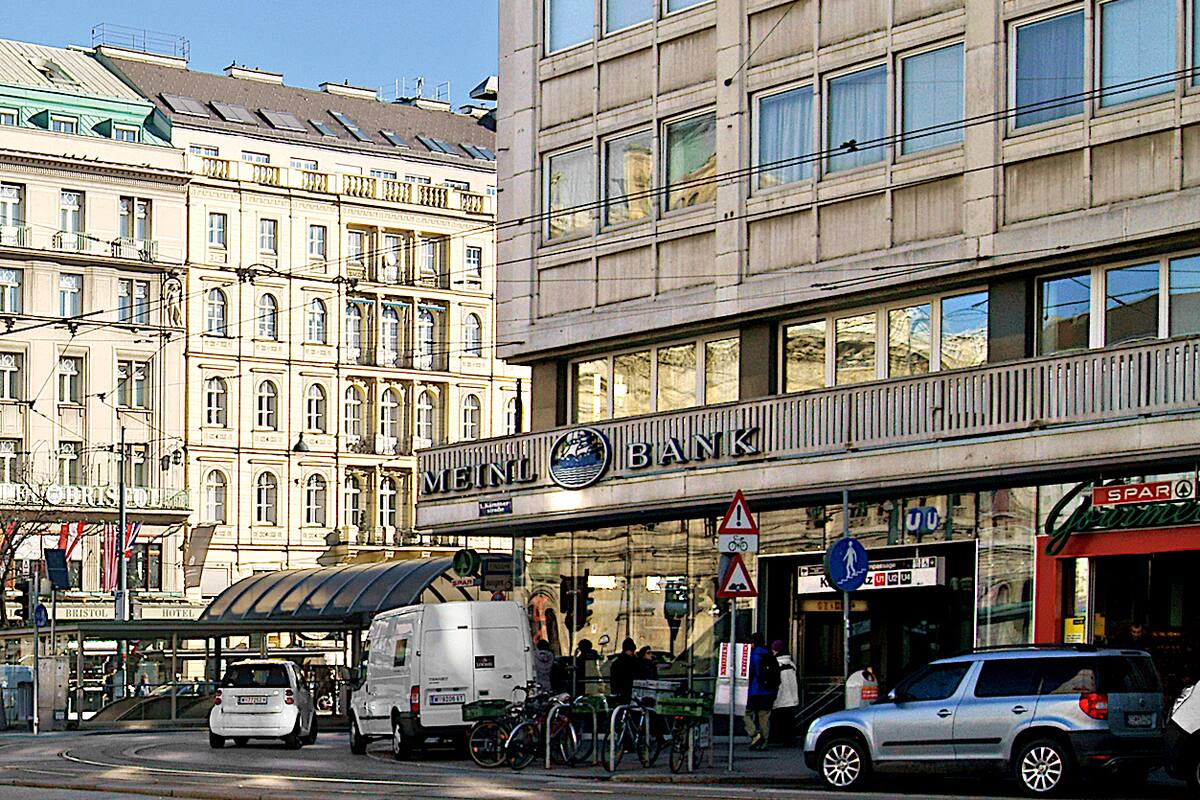 La sede del Meinl Bank, en Viena, antes de que el Banco Central Europeo le quitara la licencia para operar