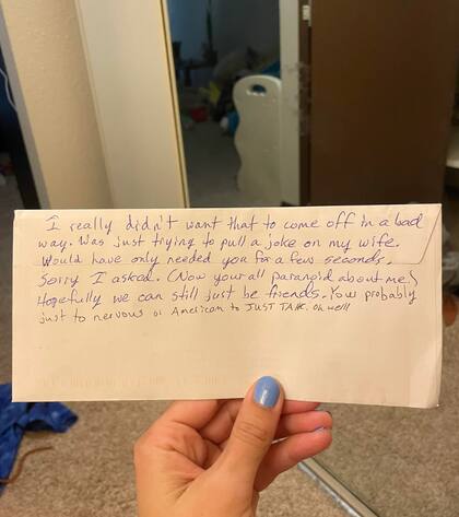 La segunda carta que le dejó en su casa